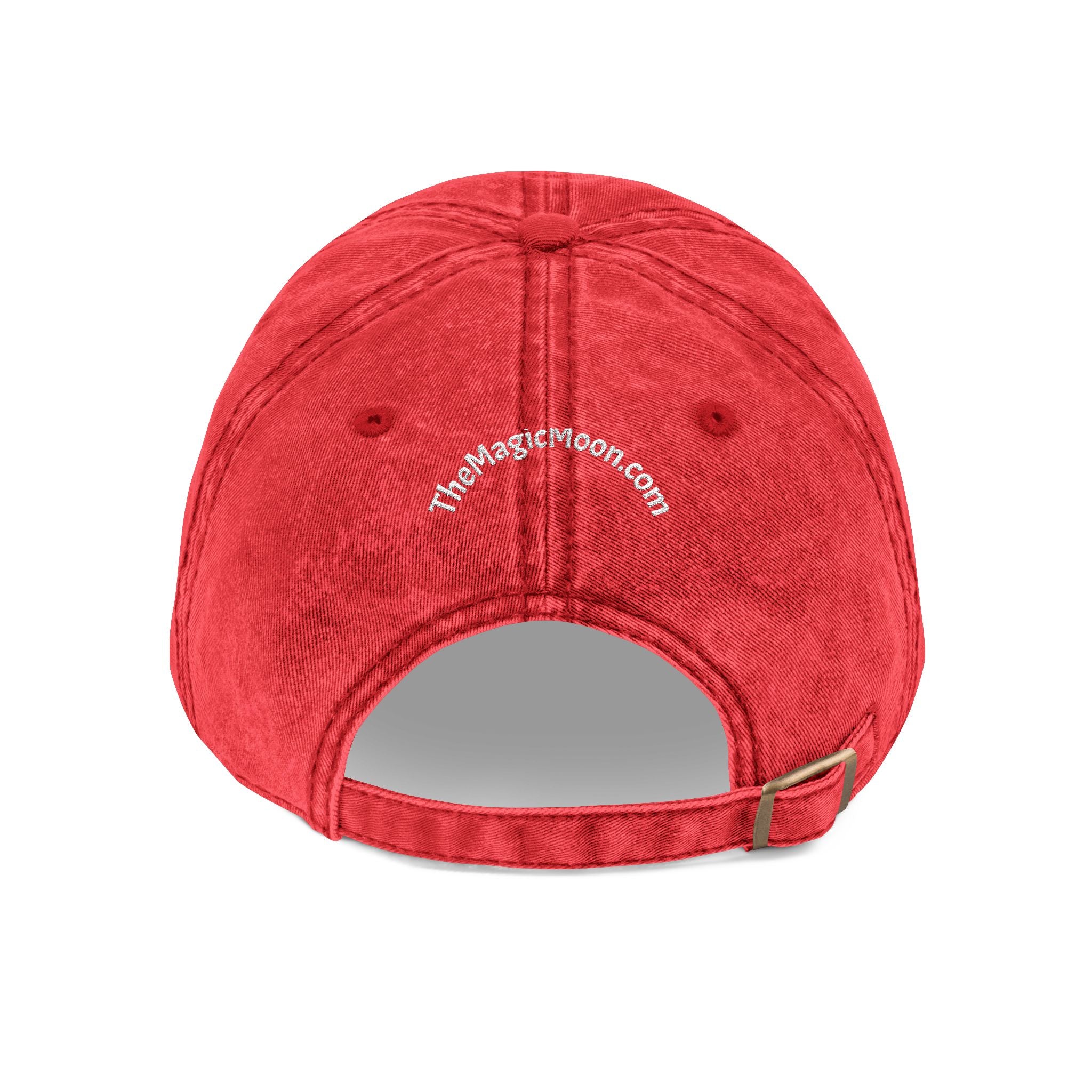 Vintage Embroidered Cap – "The Magic Moon" Distressed Baseball Hat