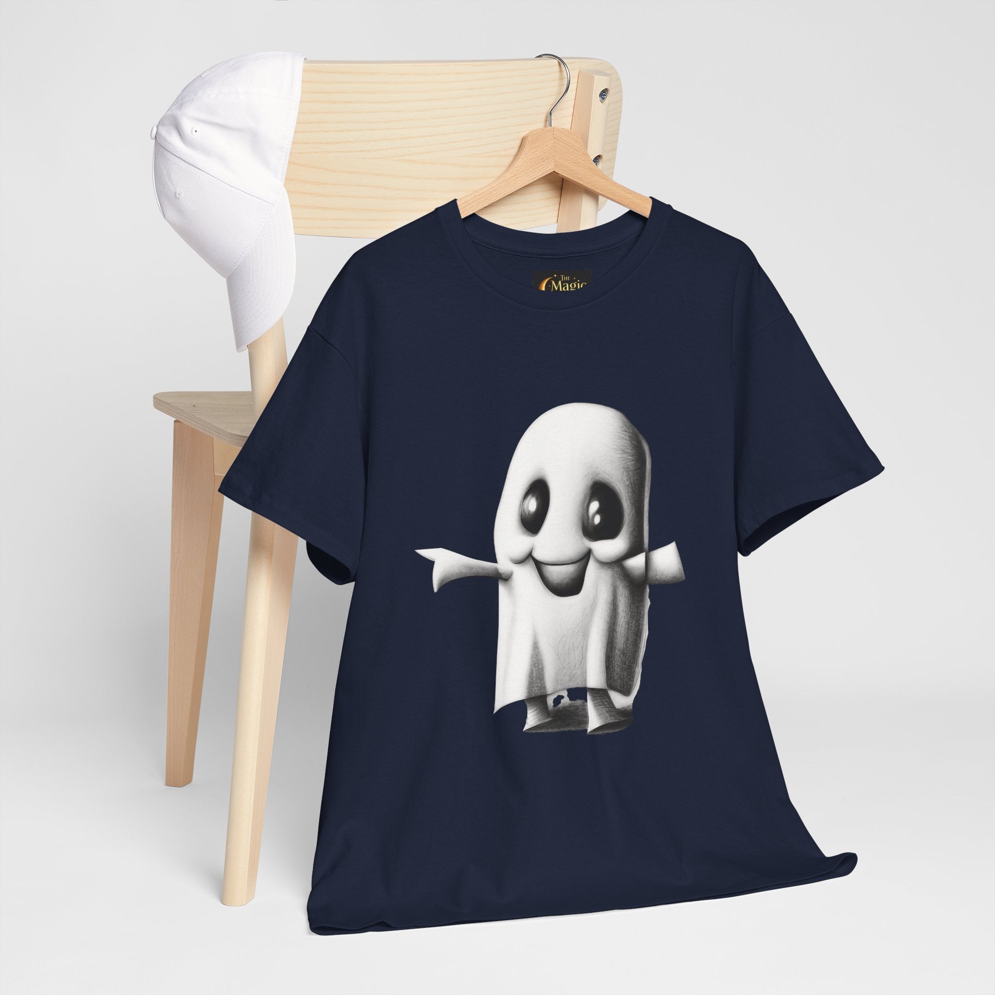 Cute Ghost T-Shirt — Adorable Cartoon Ghost Tee for Halloween & Everyday