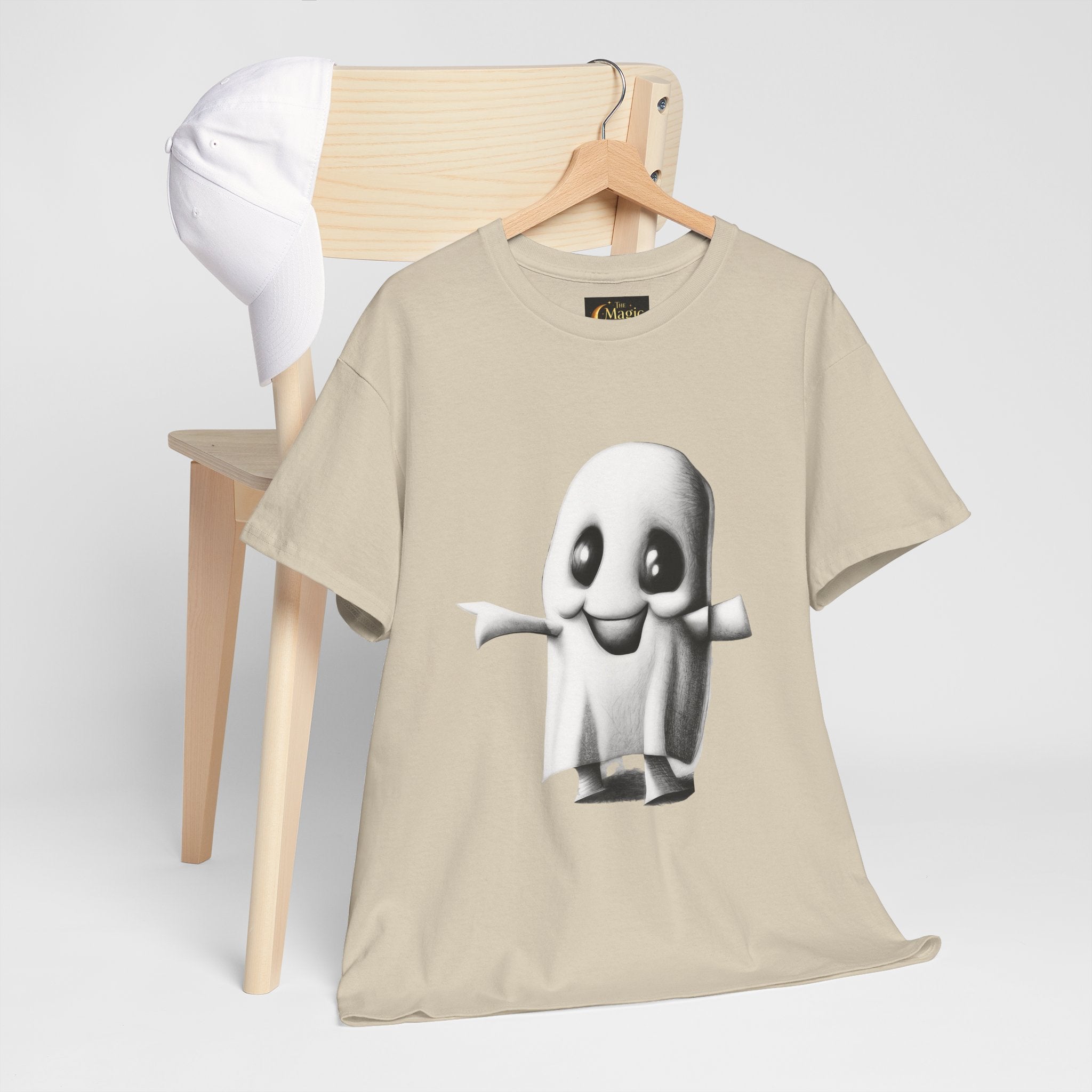 Cute Ghost T-Shirt — Adorable Cartoon Ghost Tee for Halloween & Everyday