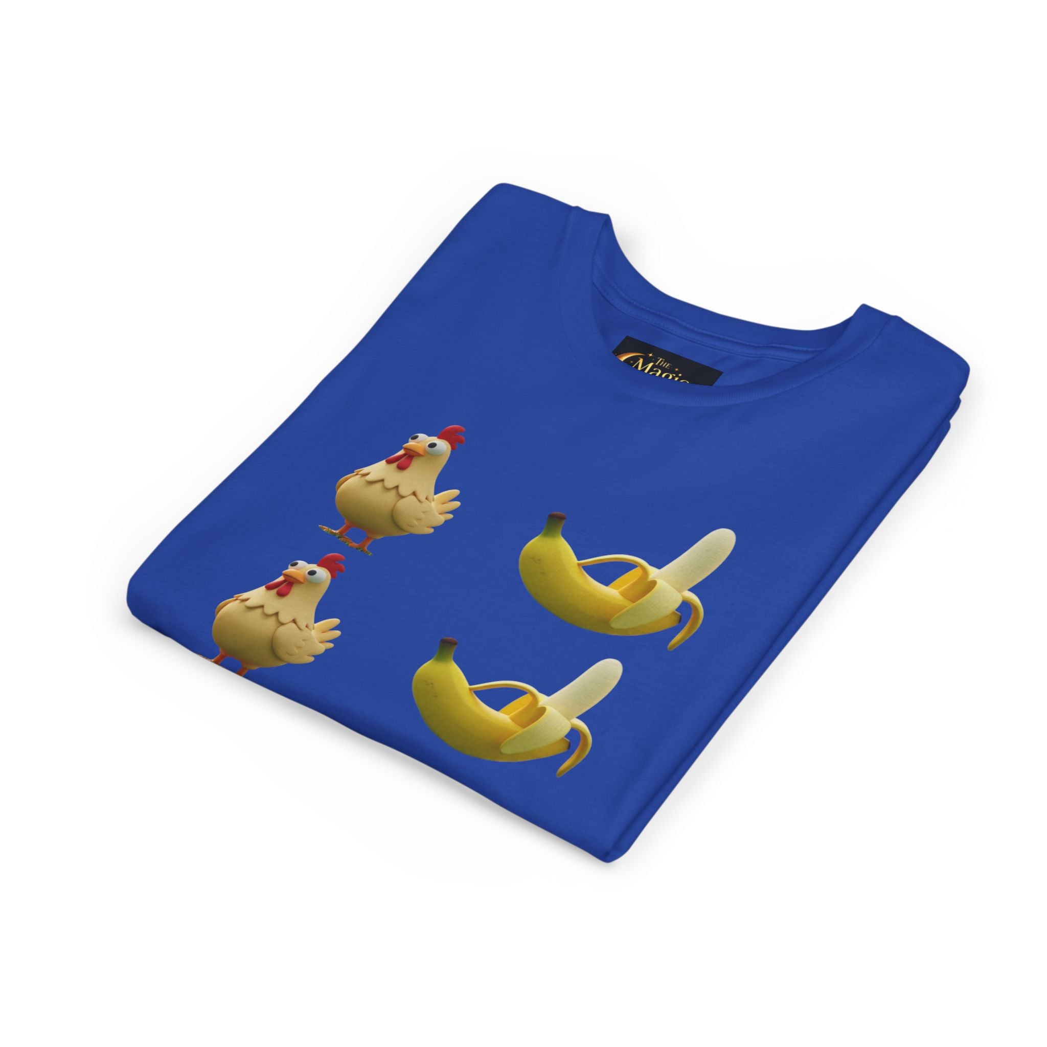 Youth Tee — Funny Chicken and Banana Emoji Pattern Kids T-Shirt