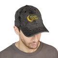 Vintage Embroidered Cap – "The Magic Moon" Distressed Baseball Hat