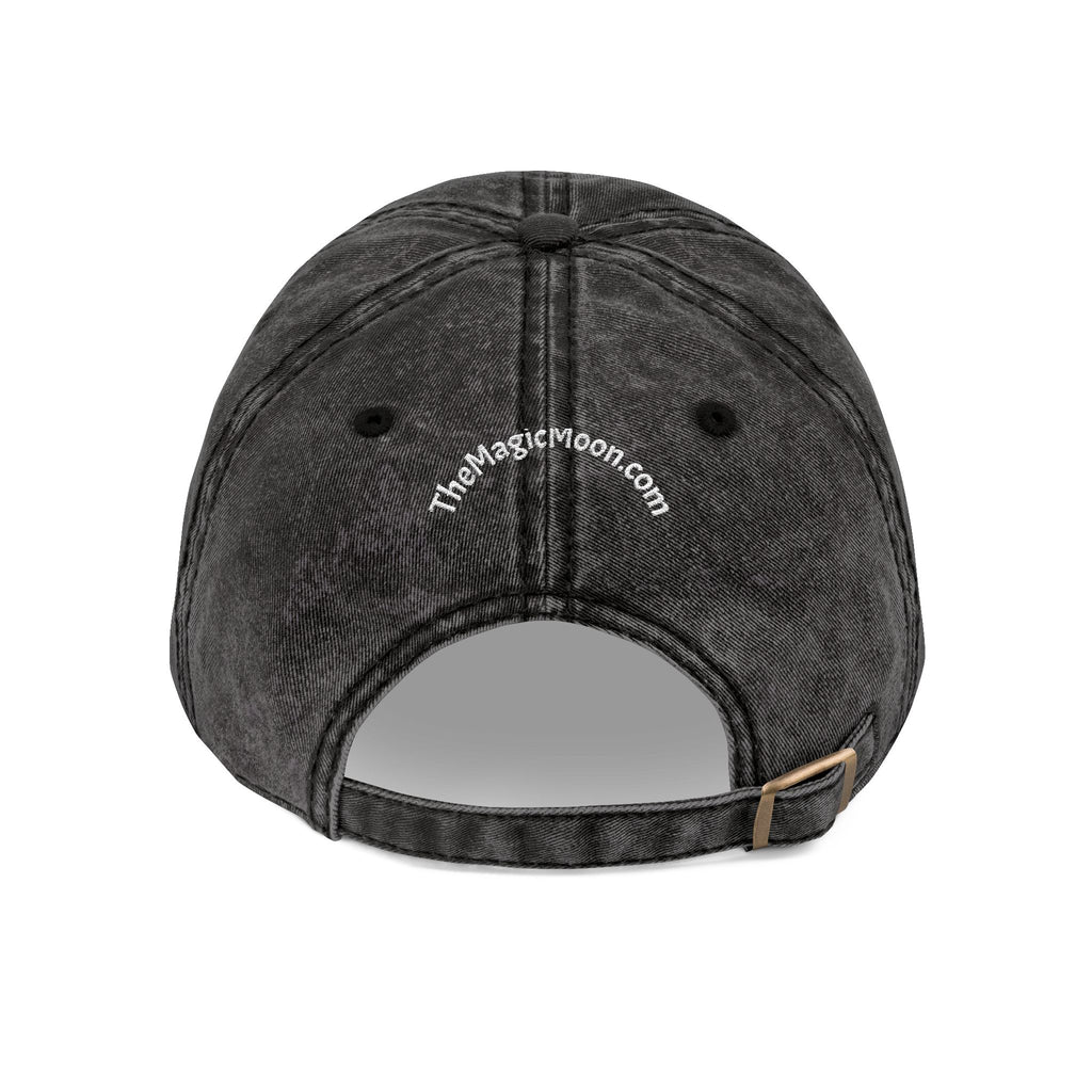 Vintage Embroidered Cap – "The Magic Moon" Distressed Baseball Hat