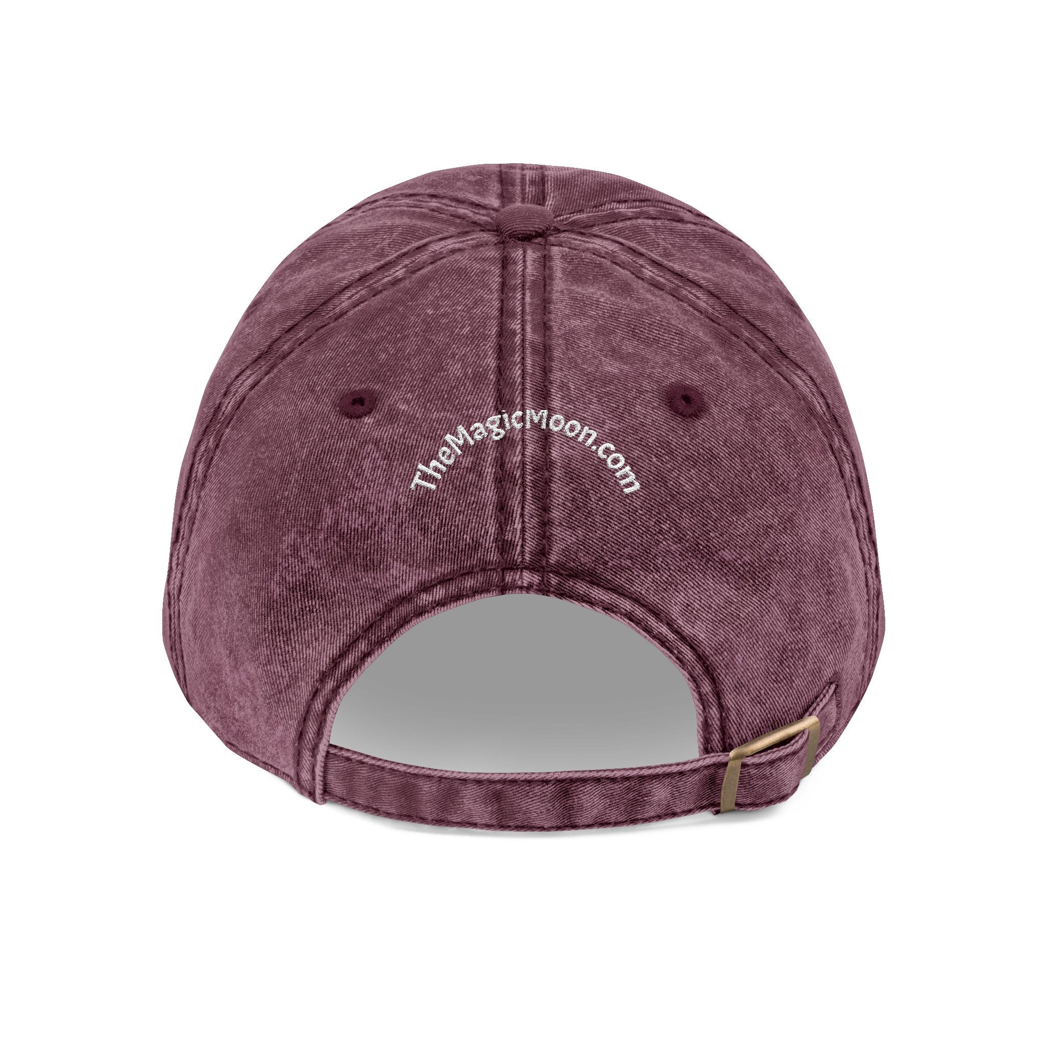Vintage Embroidered Cap – "The Magic Moon" Distressed Baseball Hat