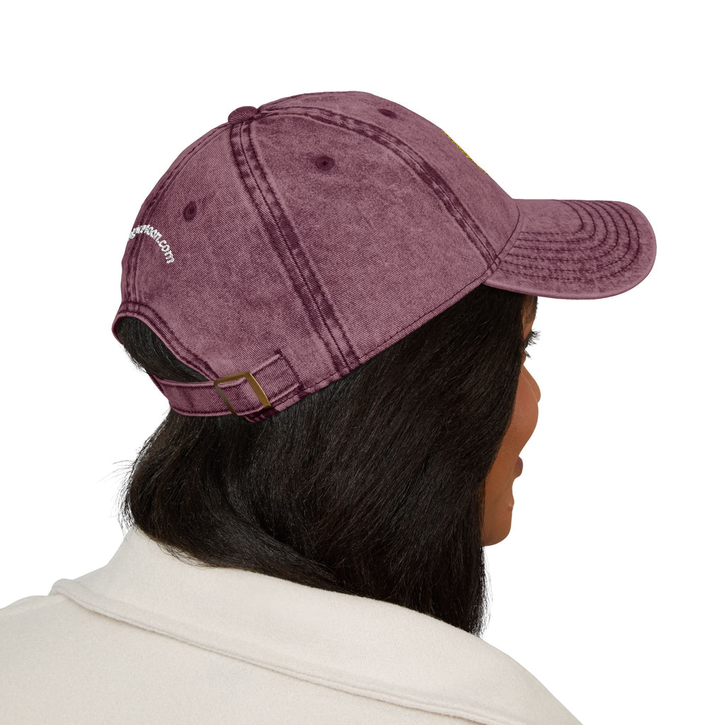 Vintage Embroidered Cap – "The Magic Moon" Distressed Baseball Hat