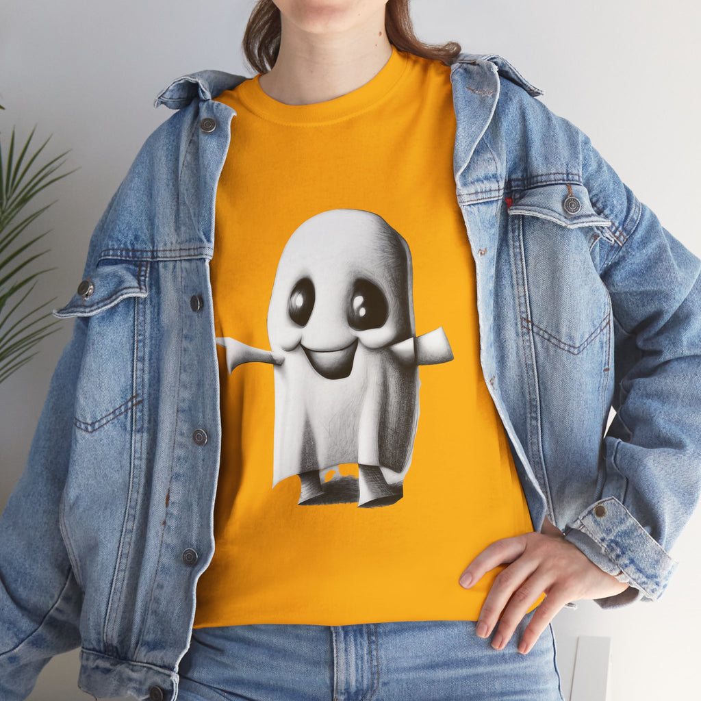 Cute Ghost T-Shirt — Adorable Cartoon Ghost Tee for Halloween & Everyday