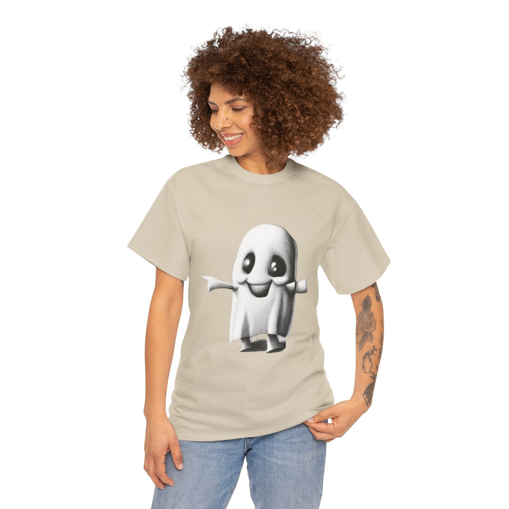 Cute Ghost T-Shirt — Adorable Cartoon Ghost Tee for Halloween & Everyday