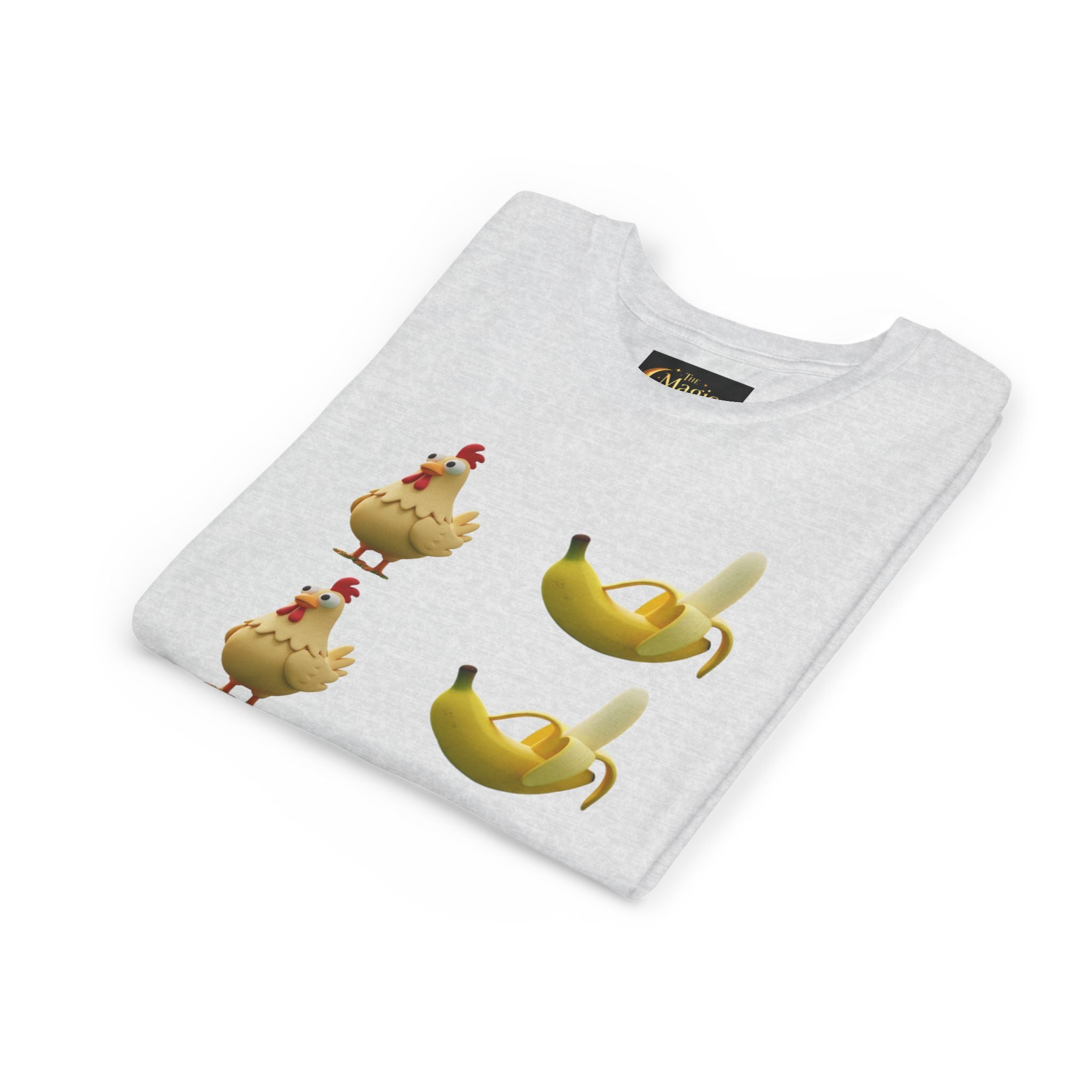 Youth Tee — Funny Chicken and Banana Emoji Pattern Kids T-Shirt