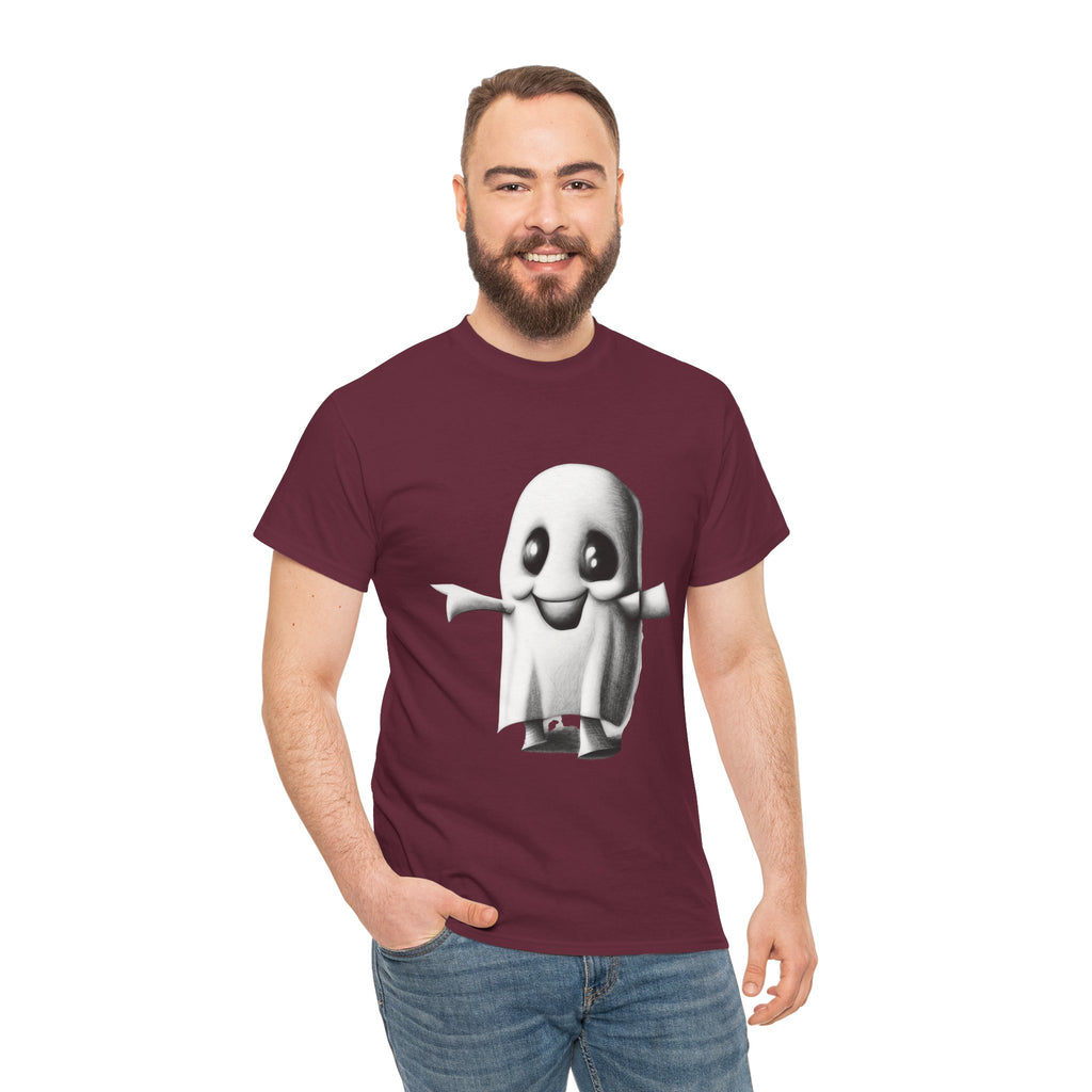 Cute Ghost T-Shirt — Adorable Cartoon Ghost Tee for Halloween & Everyday
