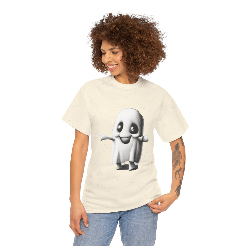 Cute Ghost T-Shirt — Adorable Cartoon Ghost Tee for Halloween & Everyday