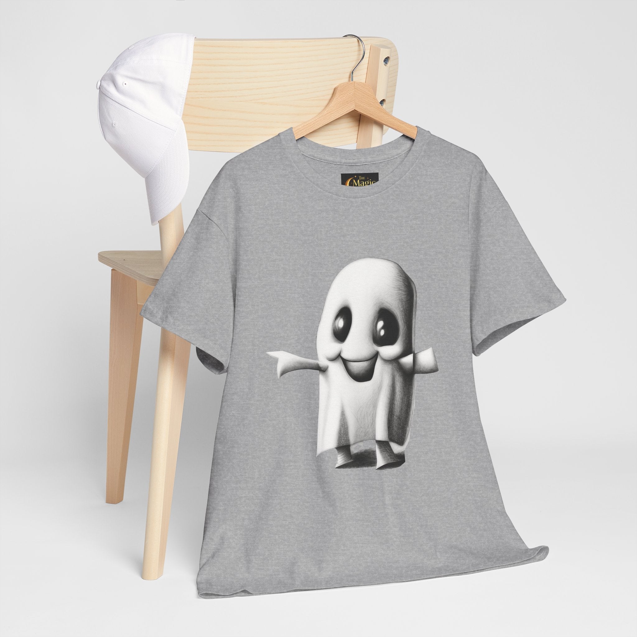 Cute Ghost T-Shirt — Adorable Cartoon Ghost Tee for Halloween & Everyday