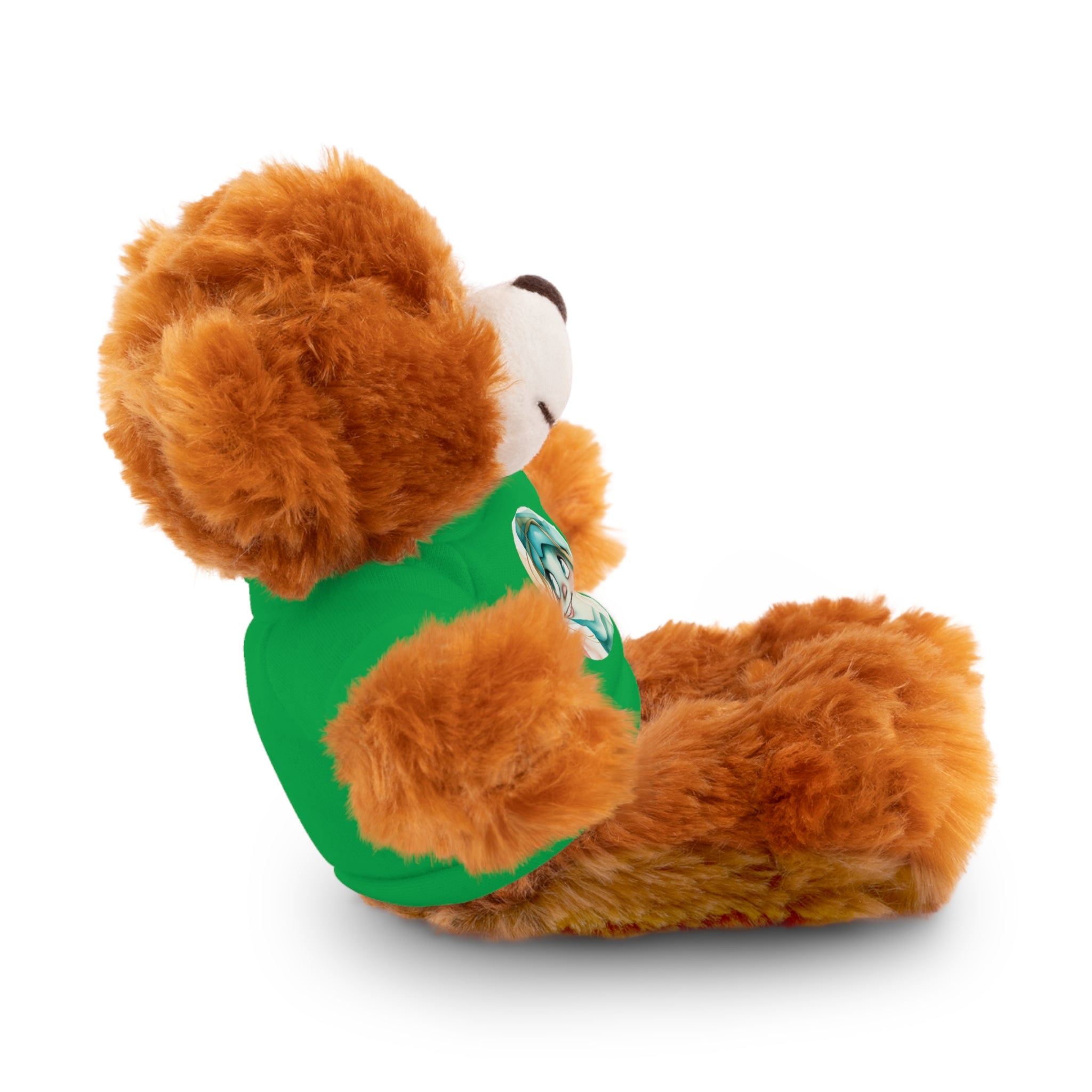 Personalized Plush Bear with Custom Tee — Cute Cartoon Portrait