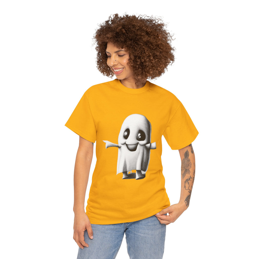 Cute Ghost T-Shirt — Adorable Cartoon Ghost Tee for Halloween & Everyday