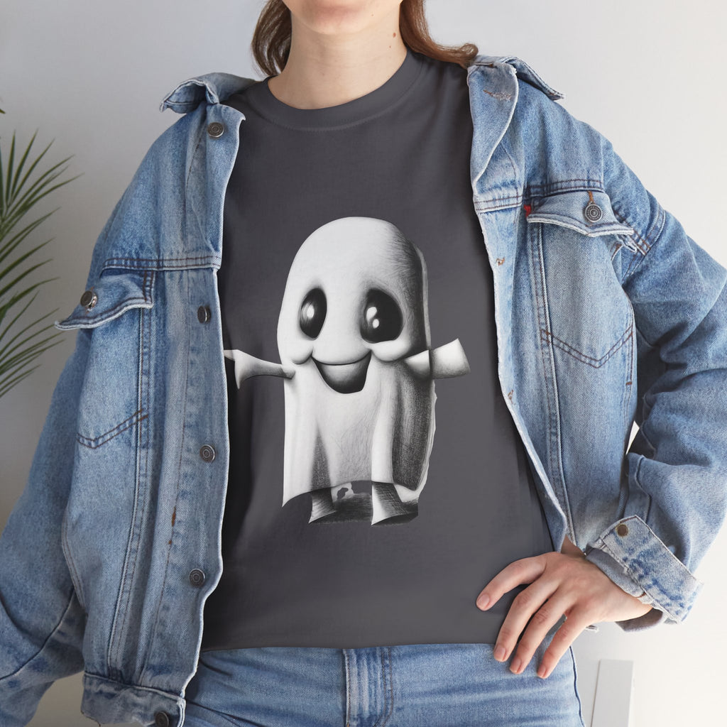 Cute Ghost T-Shirt — Adorable Cartoon Ghost Tee for Halloween & Everyday