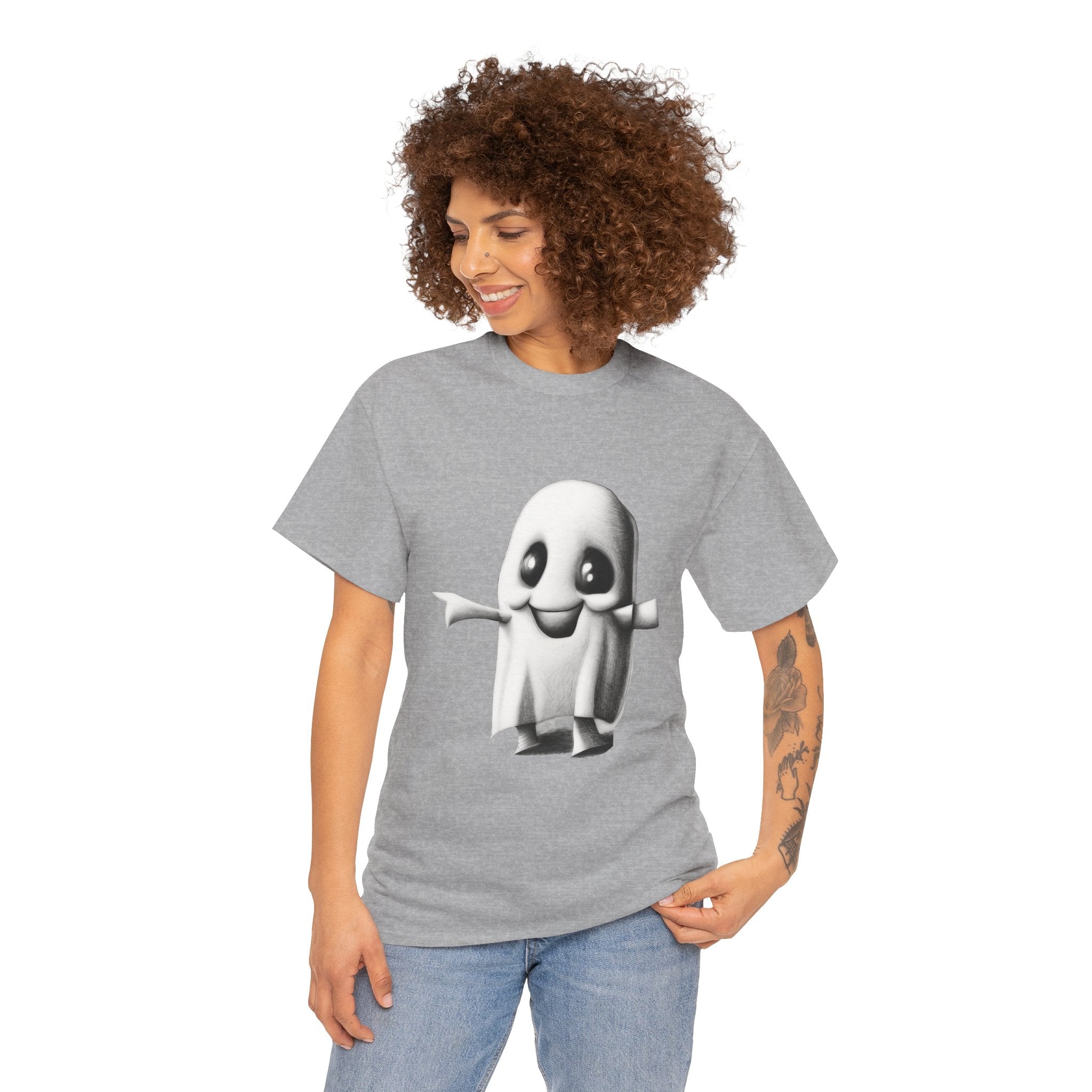 Cute Ghost T-Shirt — Adorable Cartoon Ghost Tee for Halloween & Everyday