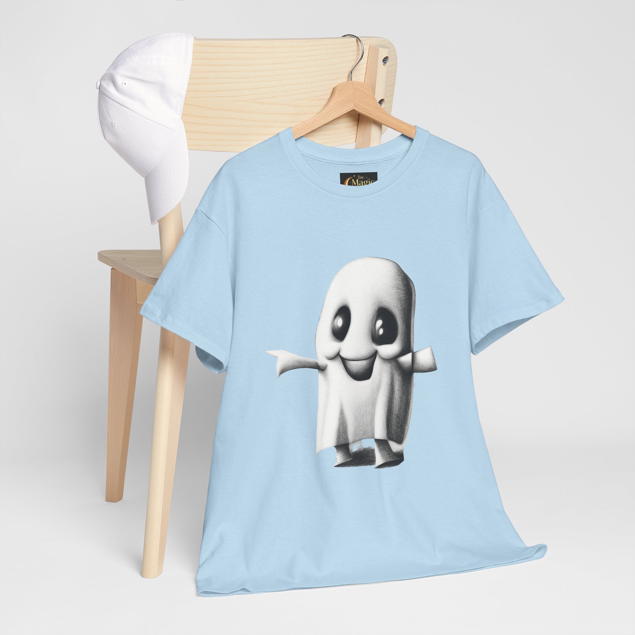 Cute Ghost T-Shirt — Adorable Cartoon Ghost Tee for Halloween & Everyday