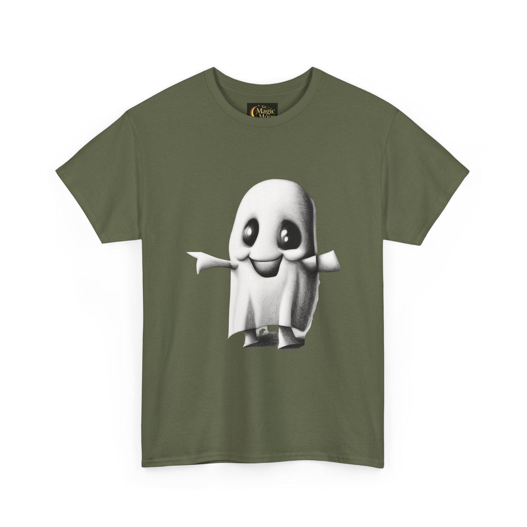 Cute Ghost T-Shirt — Adorable Cartoon Ghost Tee for Halloween & Everyday