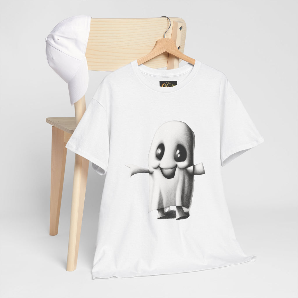 Cute Ghost T-Shirt — Adorable Cartoon Ghost Tee for Halloween & Everyday