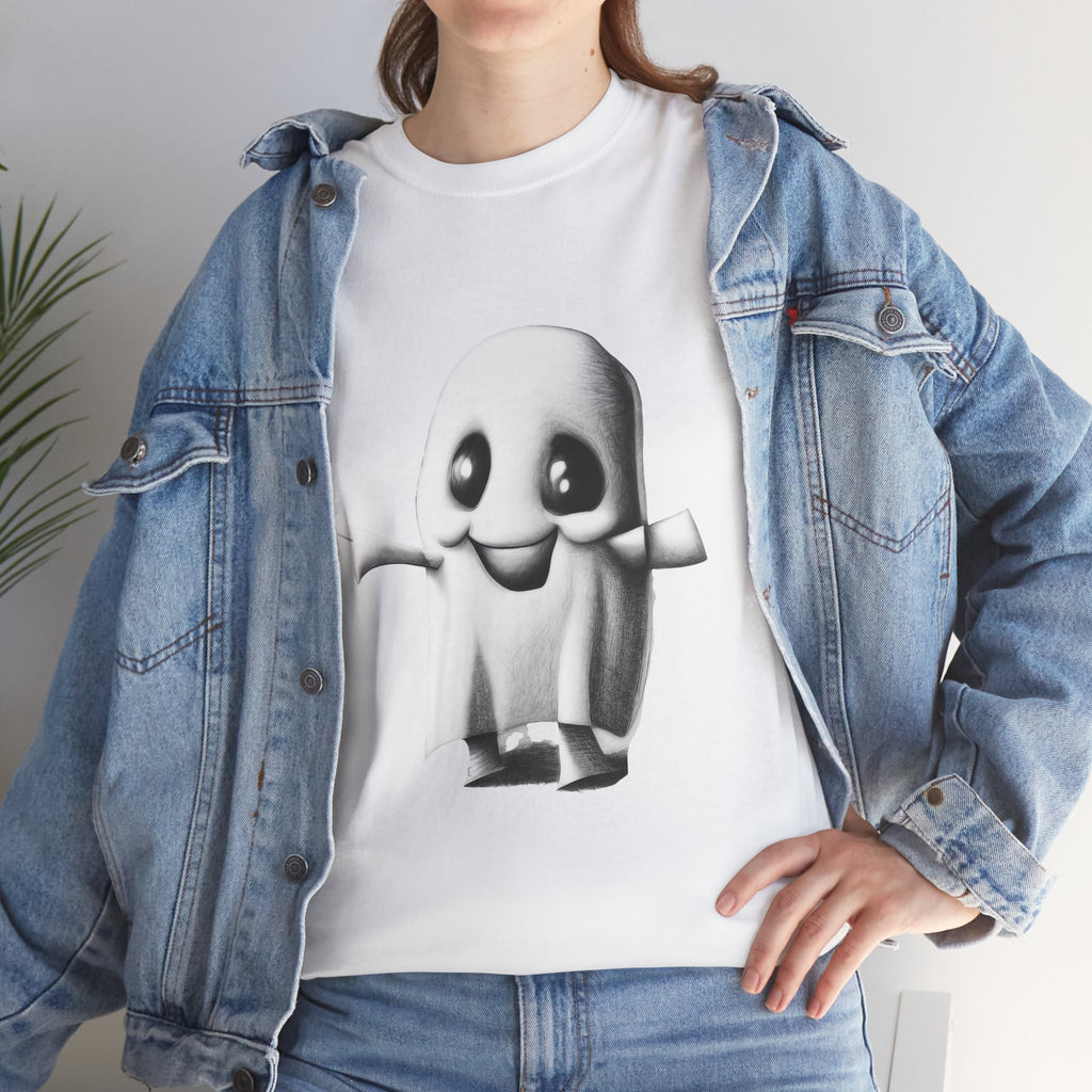 Cute Ghost T-Shirt — Adorable Cartoon Ghost Tee for Halloween & Everyday