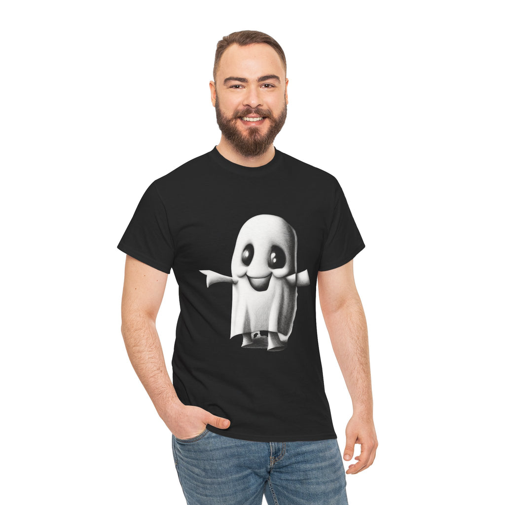 Cute Ghost T-Shirt — Adorable Cartoon Ghost Tee for Halloween & Everyday