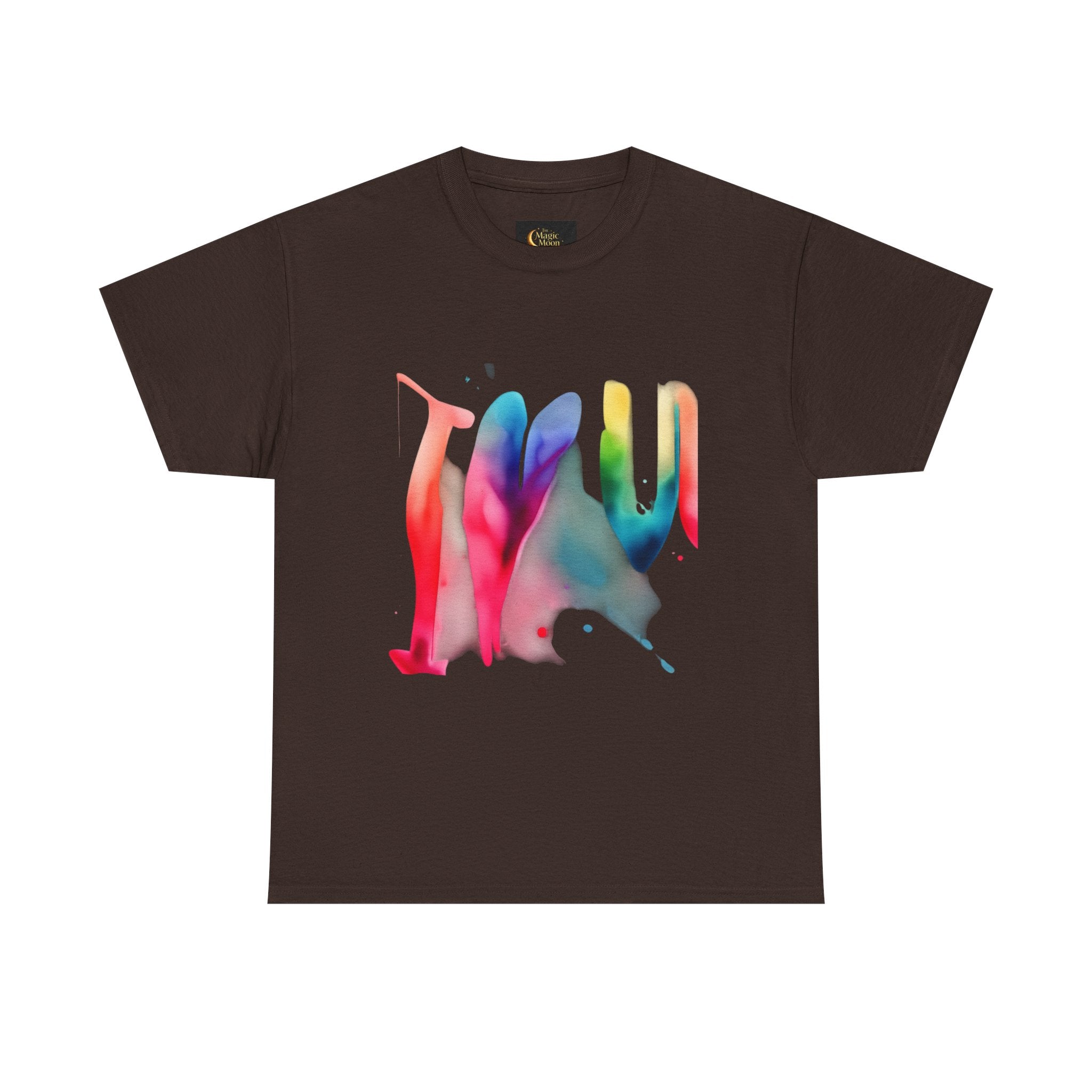 T-Shirt — Watercolor Rainbow Heart Design