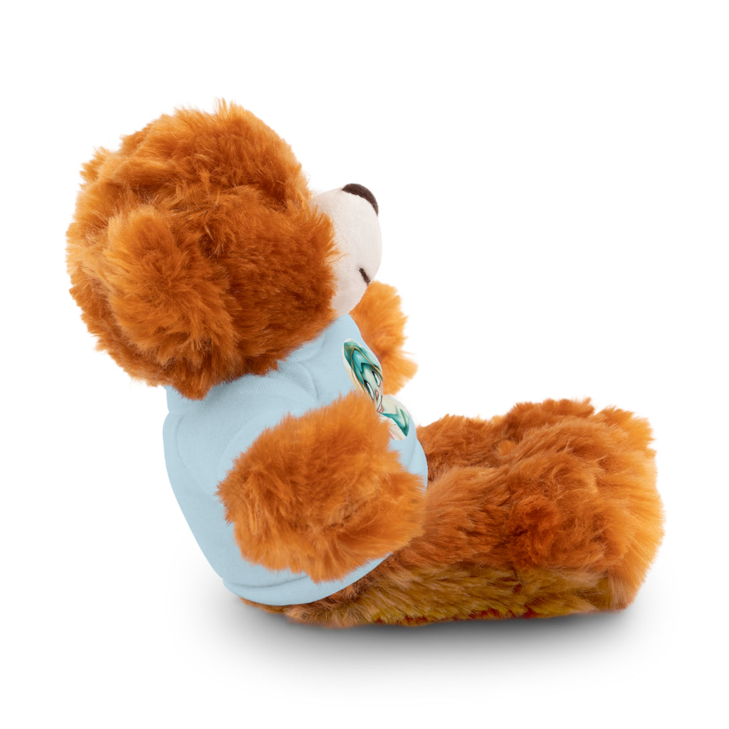 Personalized Plush Bear with Custom Tee — Cute Cartoon Portrait