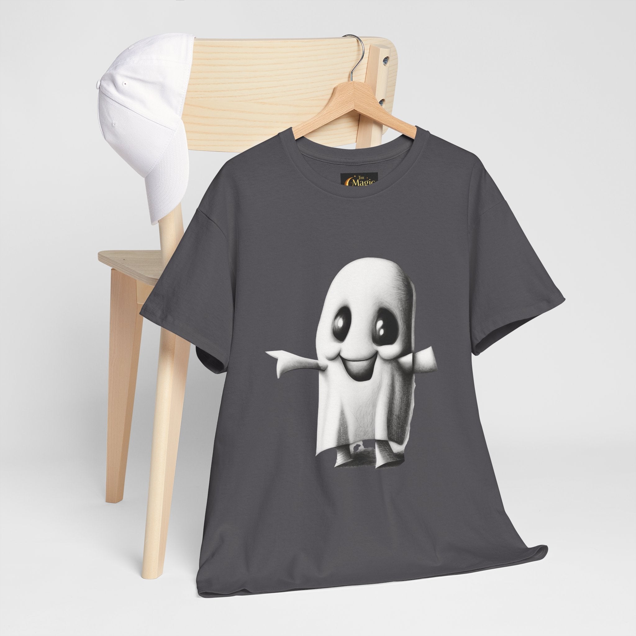 Cute Ghost T-Shirt — Adorable Cartoon Ghost Tee for Halloween & Everyday