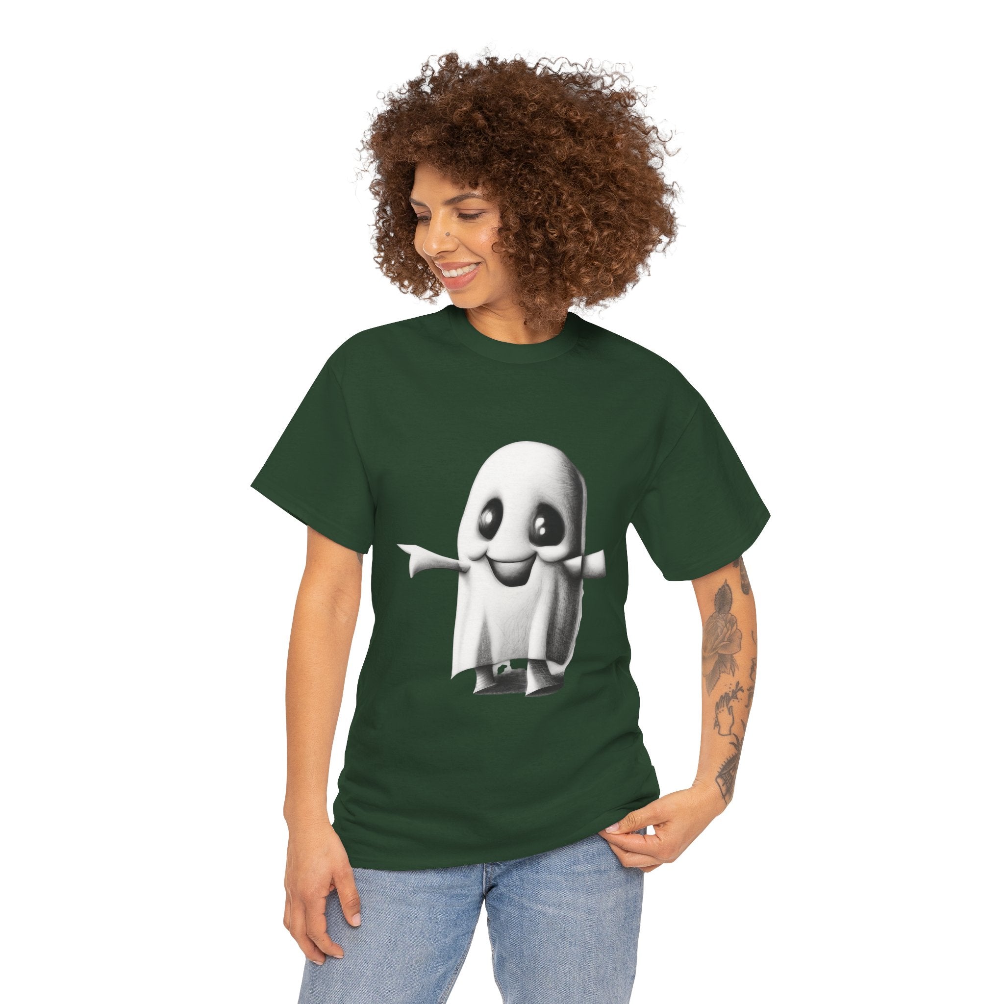 Cute Ghost T-Shirt — Adorable Cartoon Ghost Tee for Halloween & Everyday