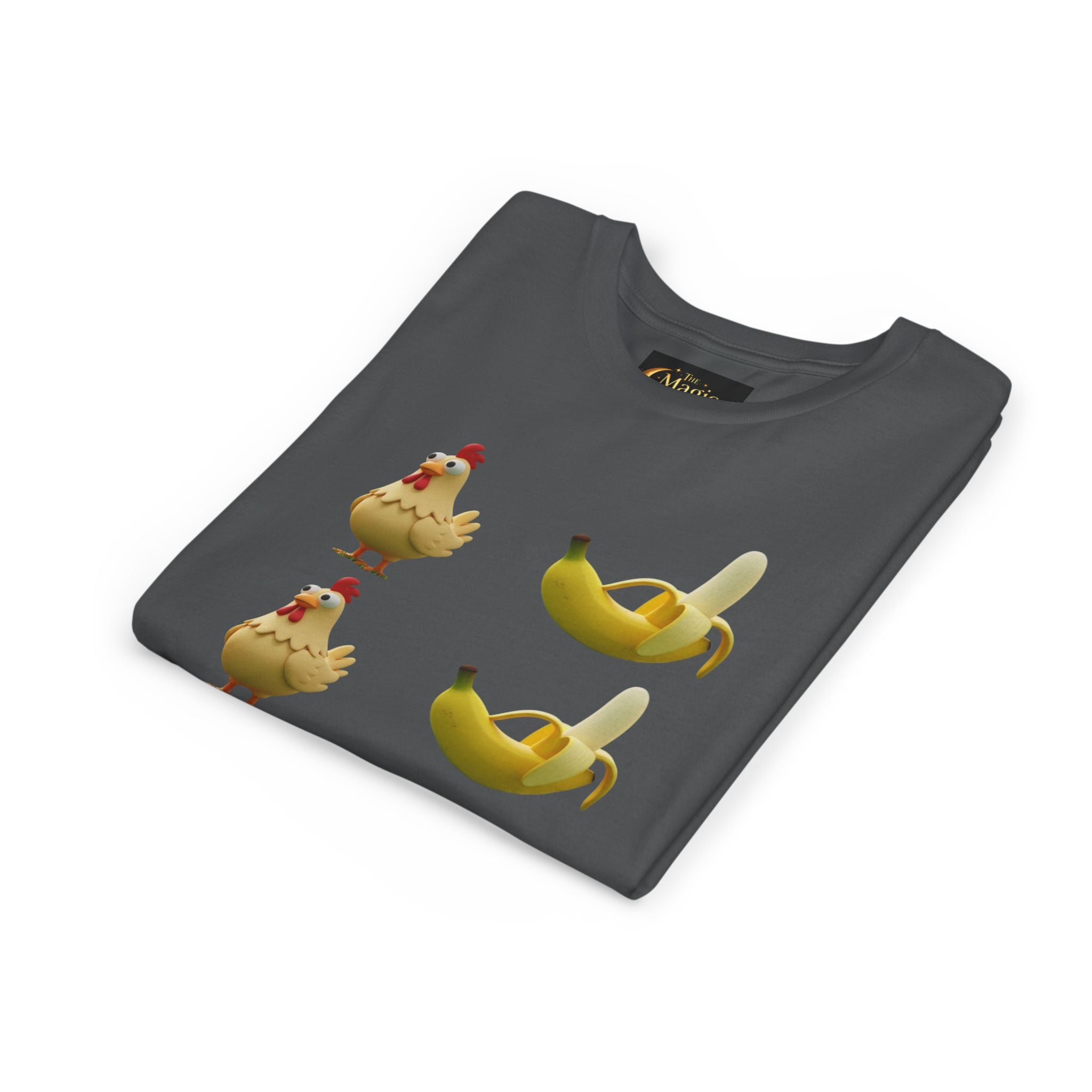 Youth Tee — Funny Chicken and Banana Emoji Pattern Kids T-Shirt