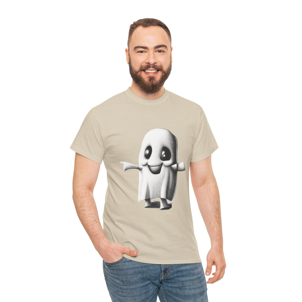 Cute Ghost T-Shirt — Adorable Cartoon Ghost Tee for Halloween & Everyday