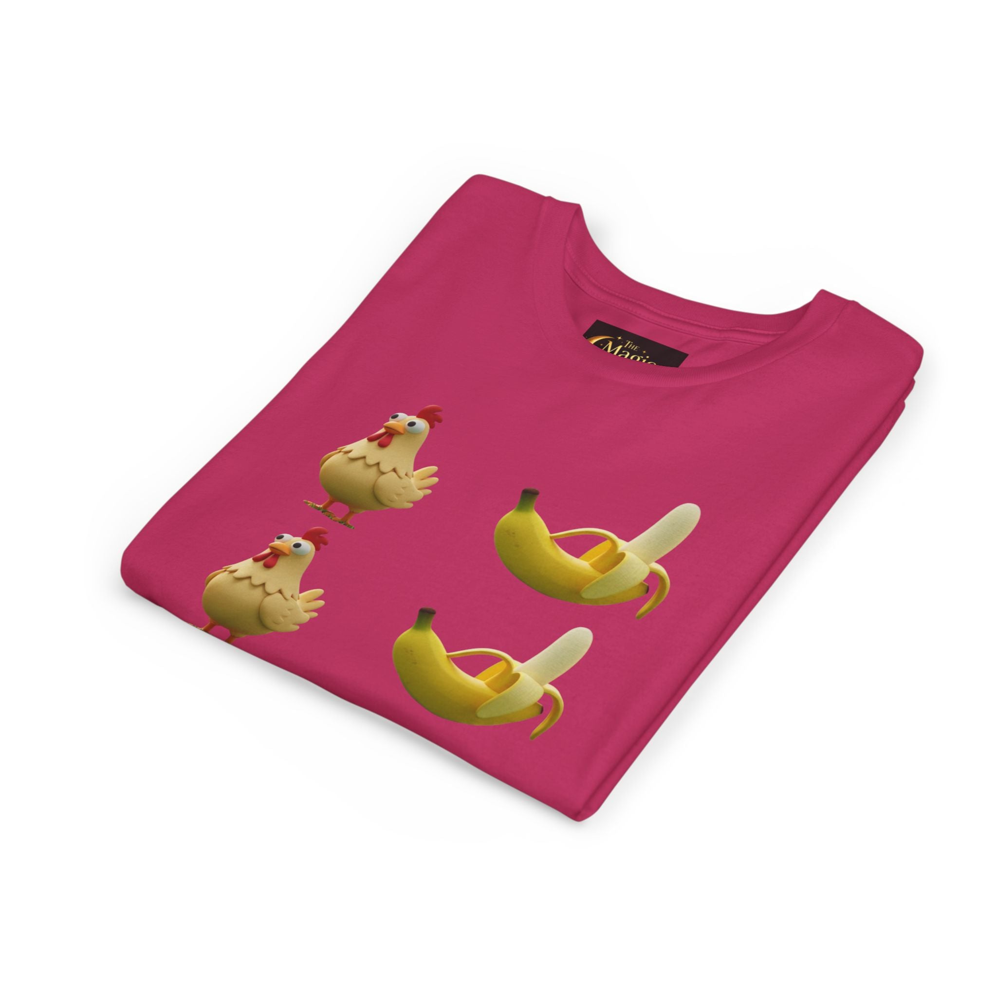 Youth Tee — Funny Chicken and Banana Emoji Pattern Kids T-Shirt