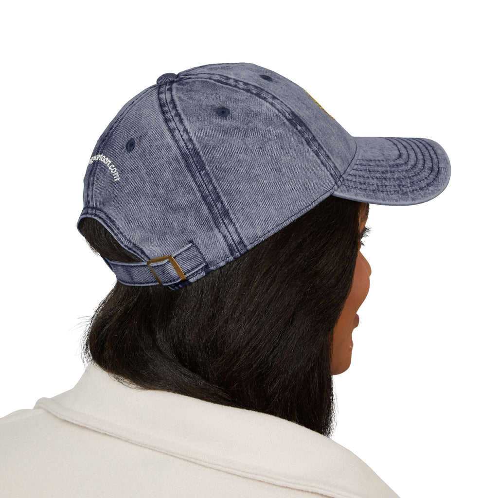 Vintage Embroidered Cap – "The Magic Moon" Distressed Baseball Hat