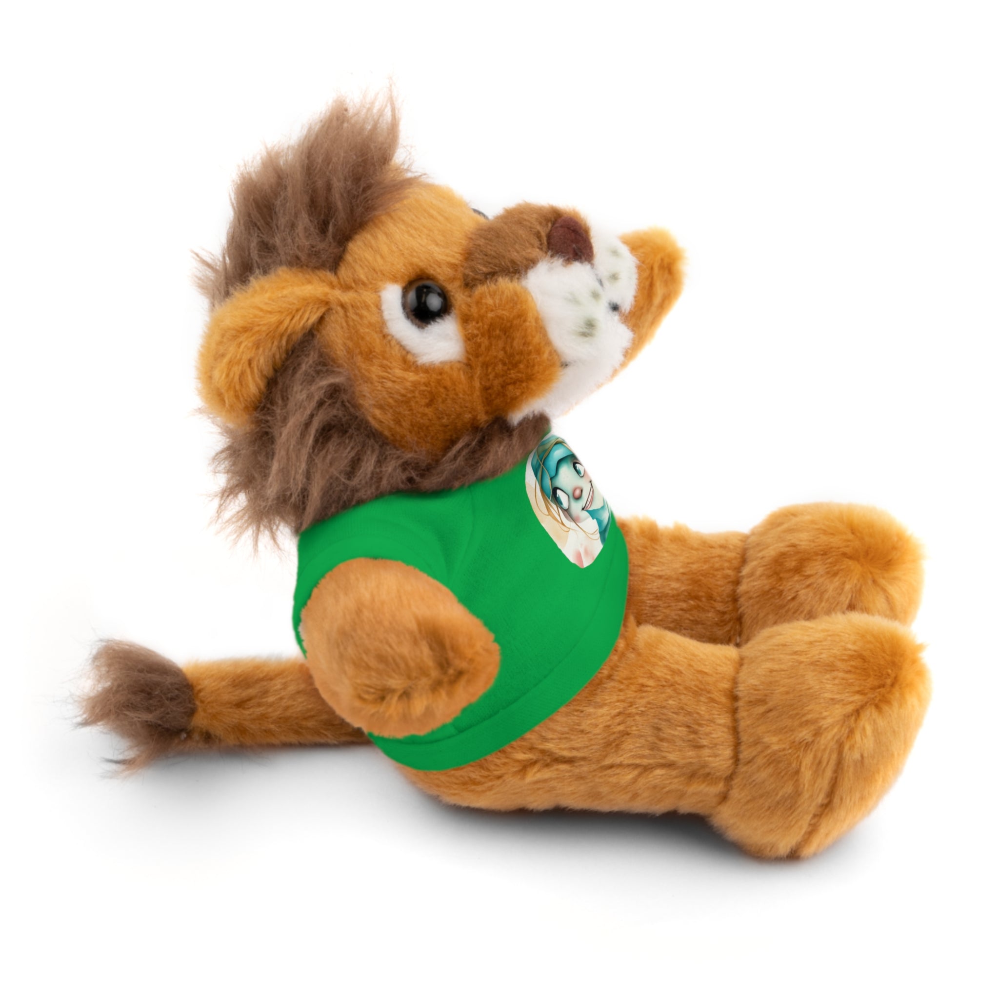 Personalized Plush Bear with Custom Tee — Cute Cartoon Portrait