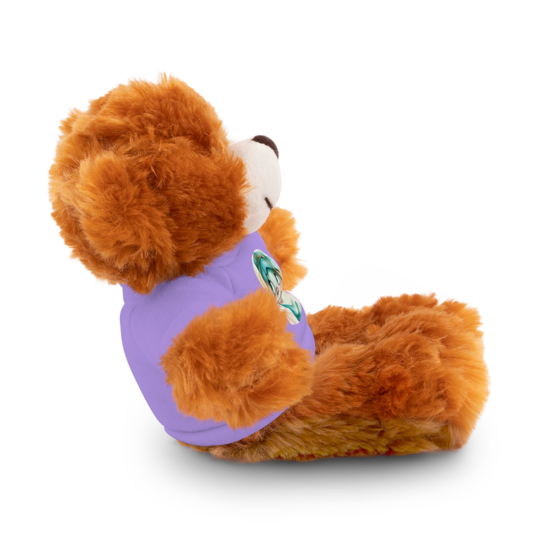 Personalized Plush Bear with Custom Tee — Cute Cartoon Portrait
