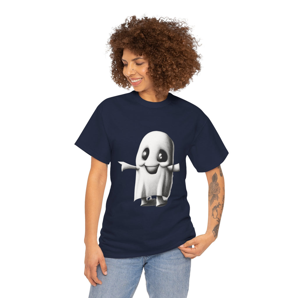 Cute Ghost T-Shirt — Adorable Cartoon Ghost Tee for Halloween & Everyday