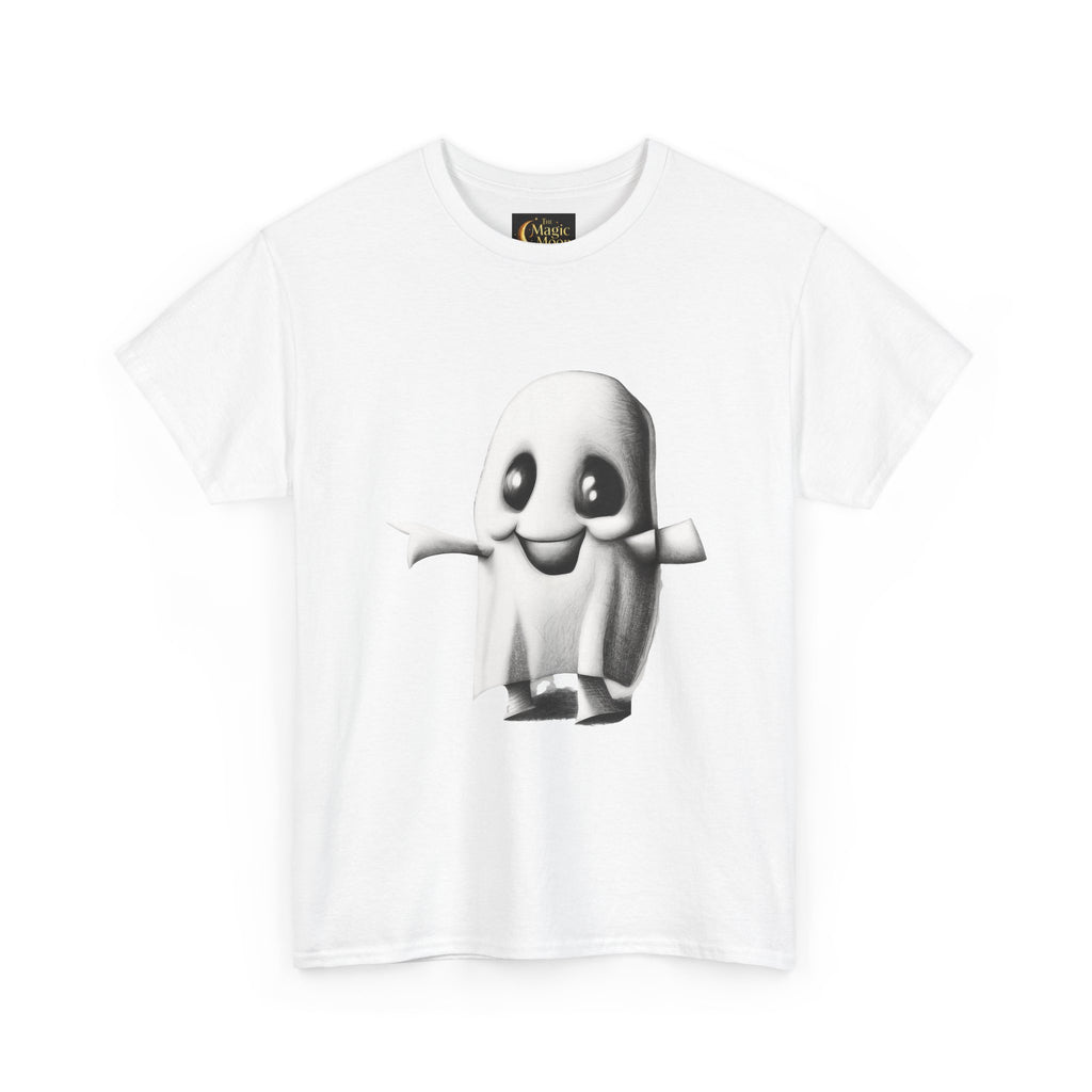 Cute Ghost T-Shirt — Adorable Cartoon Ghost Tee for Halloween & Everyday