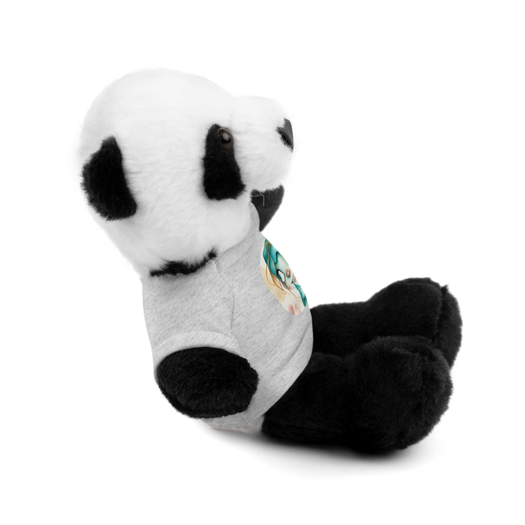 Personalized Plush Bear with Custom Tee — Cute Cartoon Portrait