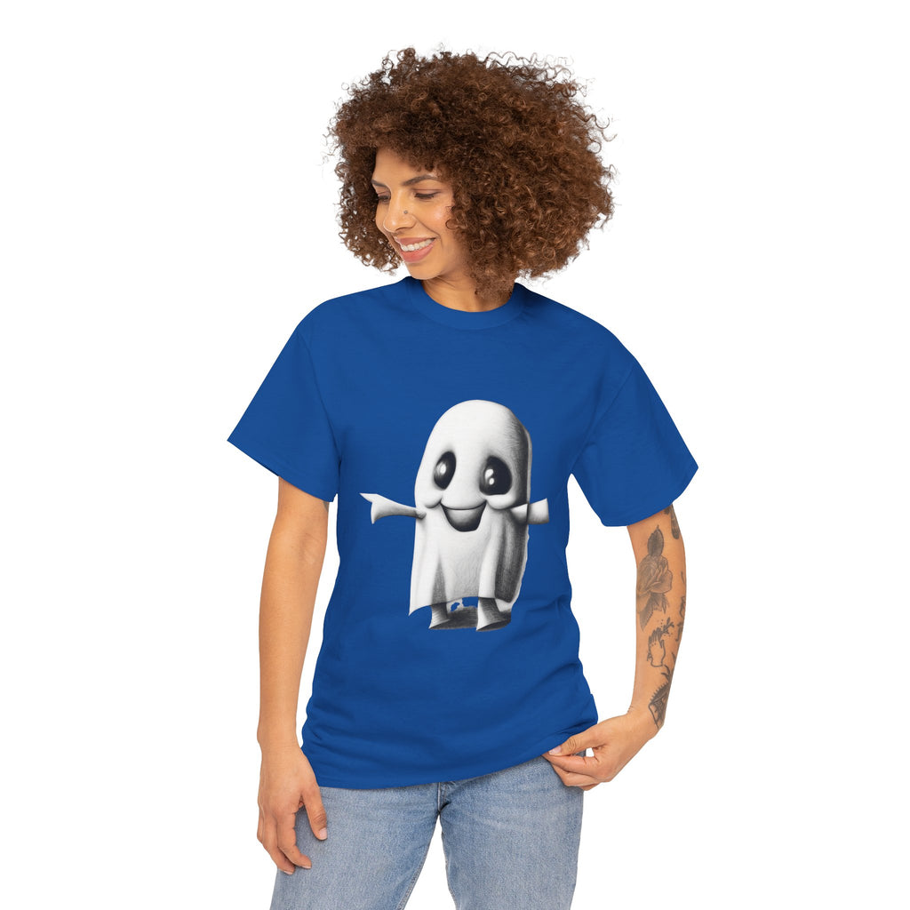 Cute Ghost T-Shirt — Adorable Cartoon Ghost Tee for Halloween & Everyday