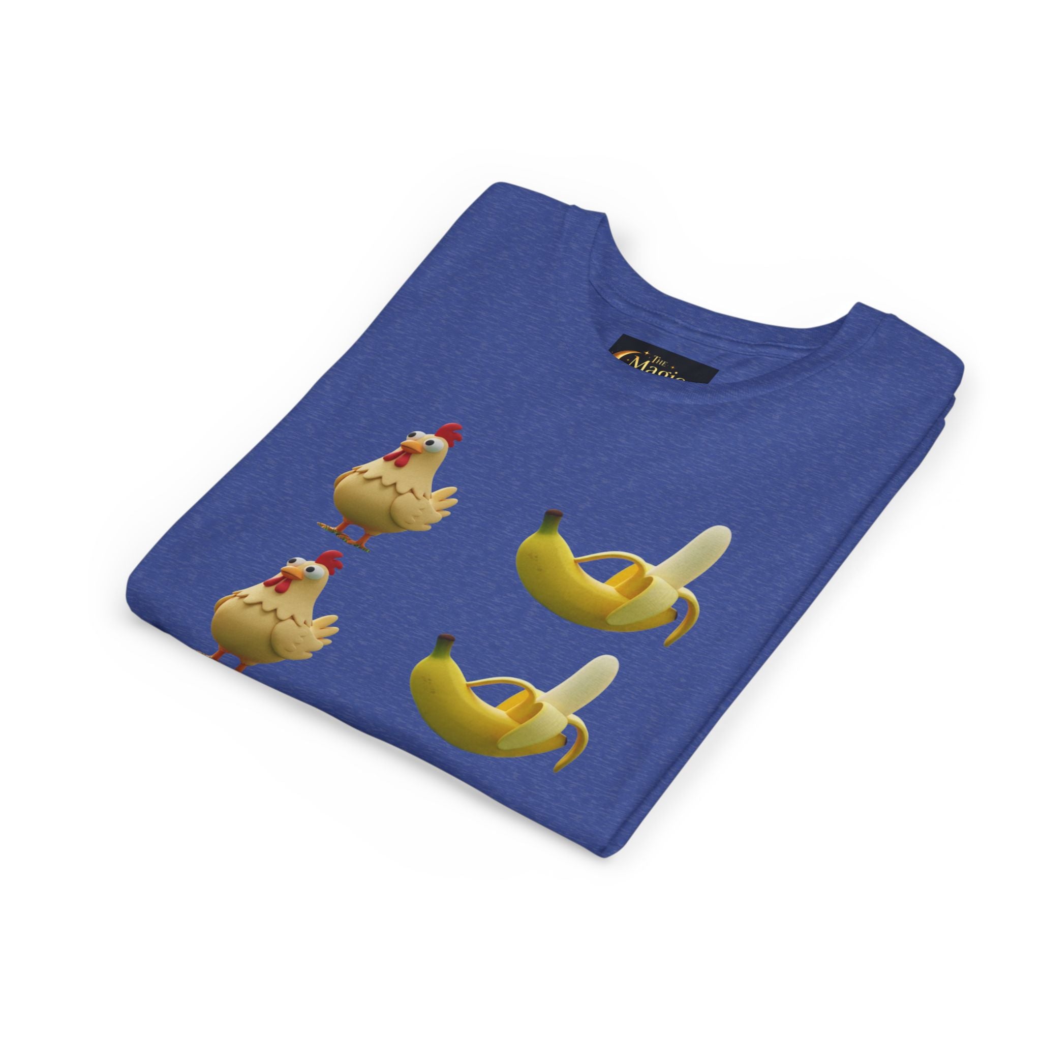 Youth Tee — Funny Chicken and Banana Emoji Pattern Kids T-Shirt