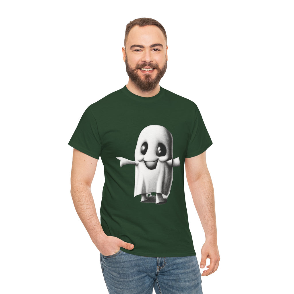 Cute Ghost T-Shirt — Adorable Cartoon Ghost Tee for Halloween & Everyday