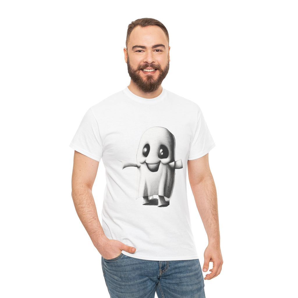 Cute Ghost T-Shirt — Adorable Cartoon Ghost Tee for Halloween & Everyday