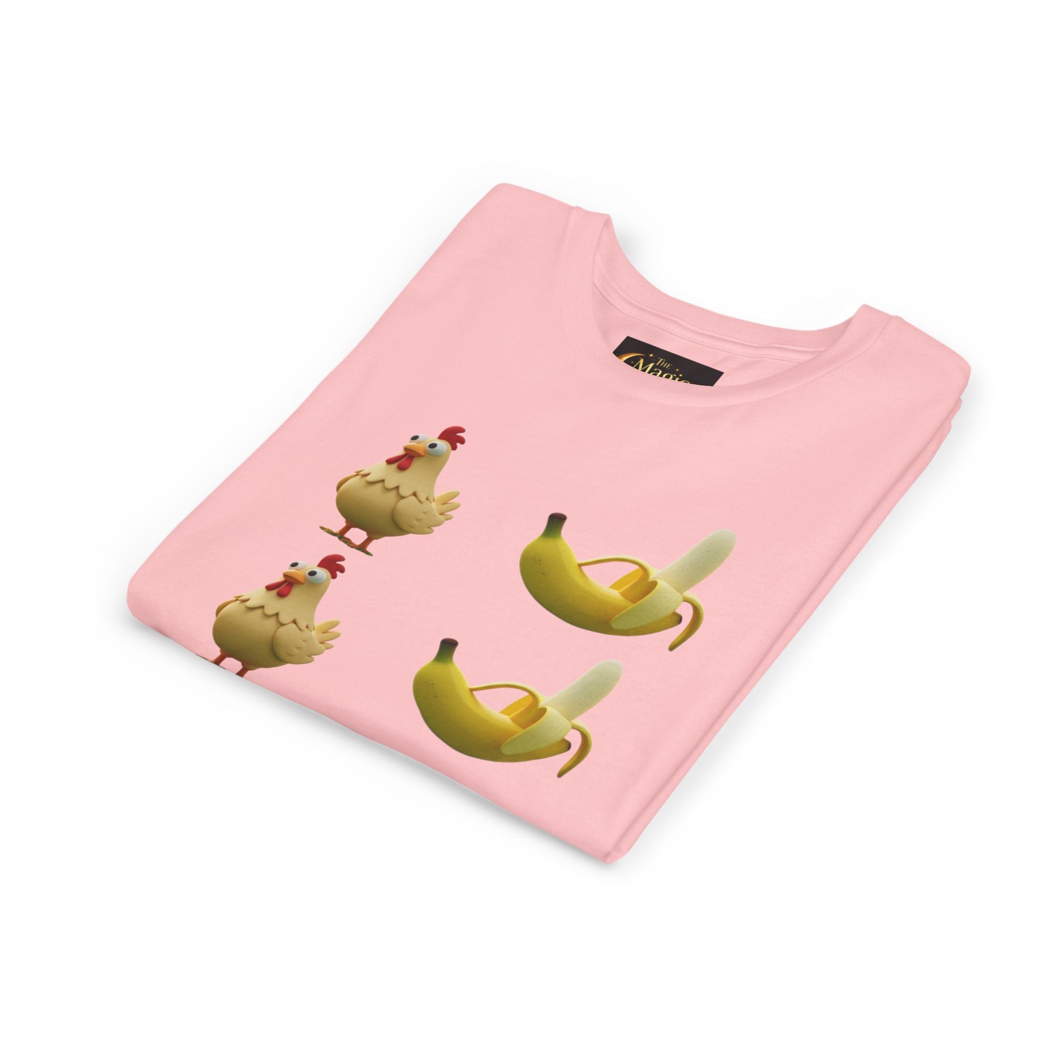 Youth Tee — Funny Chicken and Banana Emoji Pattern Kids T-Shirt