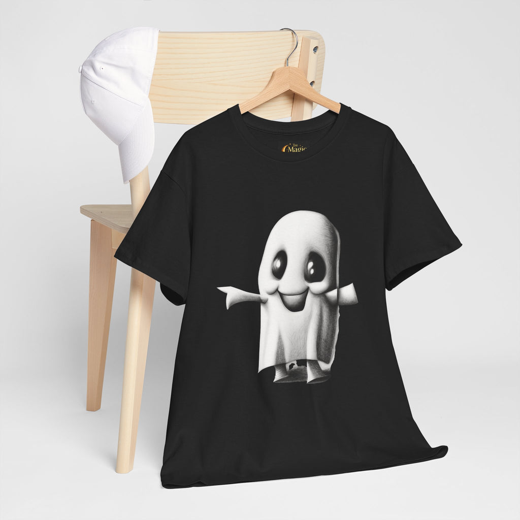 Cute Ghost T-Shirt — Adorable Cartoon Ghost Tee for Halloween & Everyday