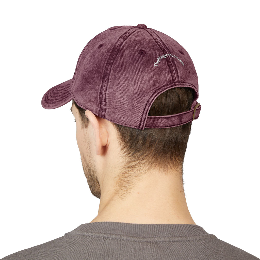 Vintage Embroidered Cap – "The Magic Moon" Distressed Baseball Hat