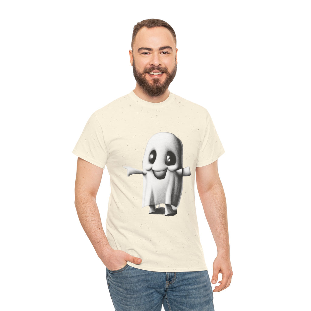 Cute Ghost T-Shirt — Adorable Cartoon Ghost Tee for Halloween & Everyday
