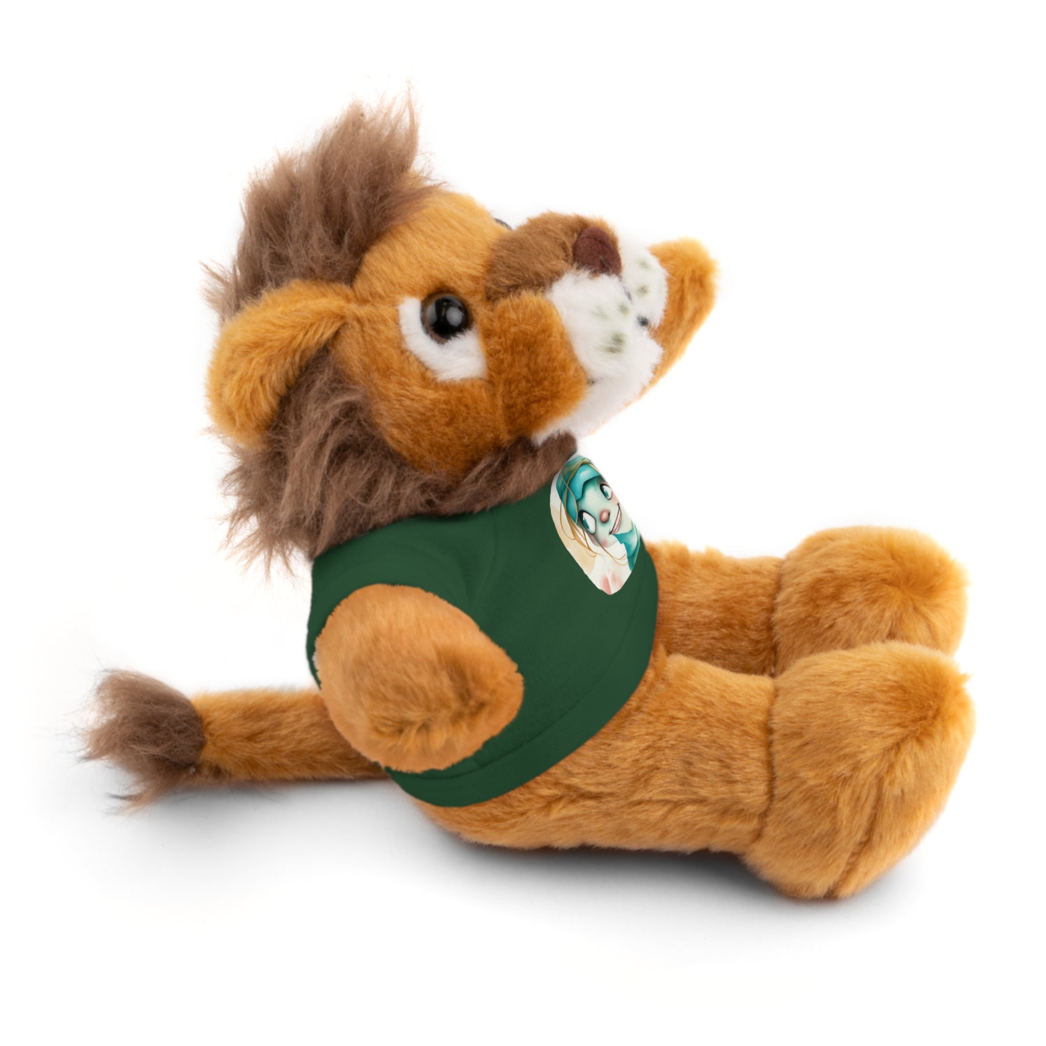 Personalized Plush Bear with Custom Tee — Cute Cartoon Portrait