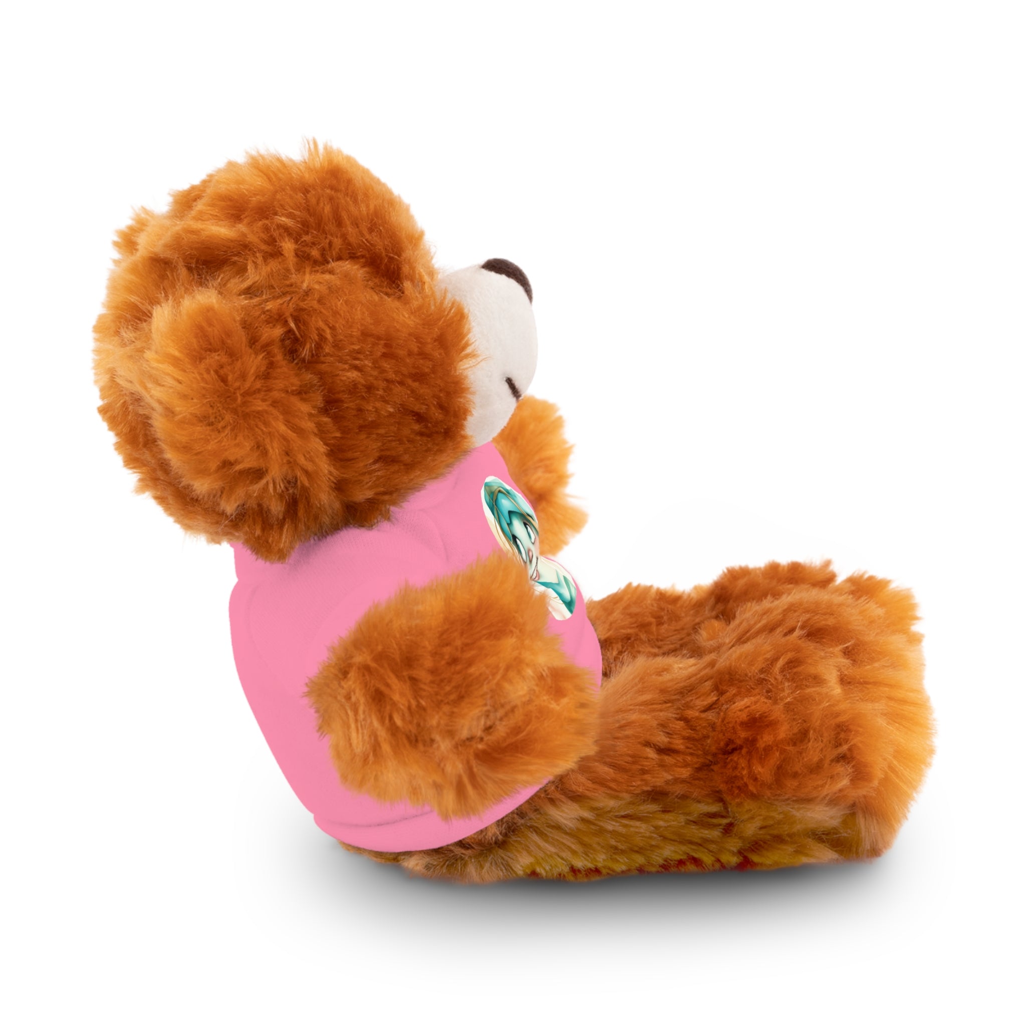 Personalized Plush Bear with Custom Tee — Cute Cartoon Portrait
