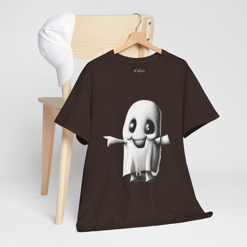 Cute Ghost T-Shirt — Adorable Cartoon Ghost Tee for Halloween & Everyday