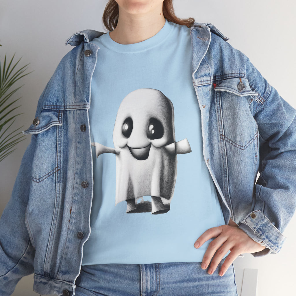 Cute Ghost T-Shirt — Adorable Cartoon Ghost Tee for Halloween & Everyday