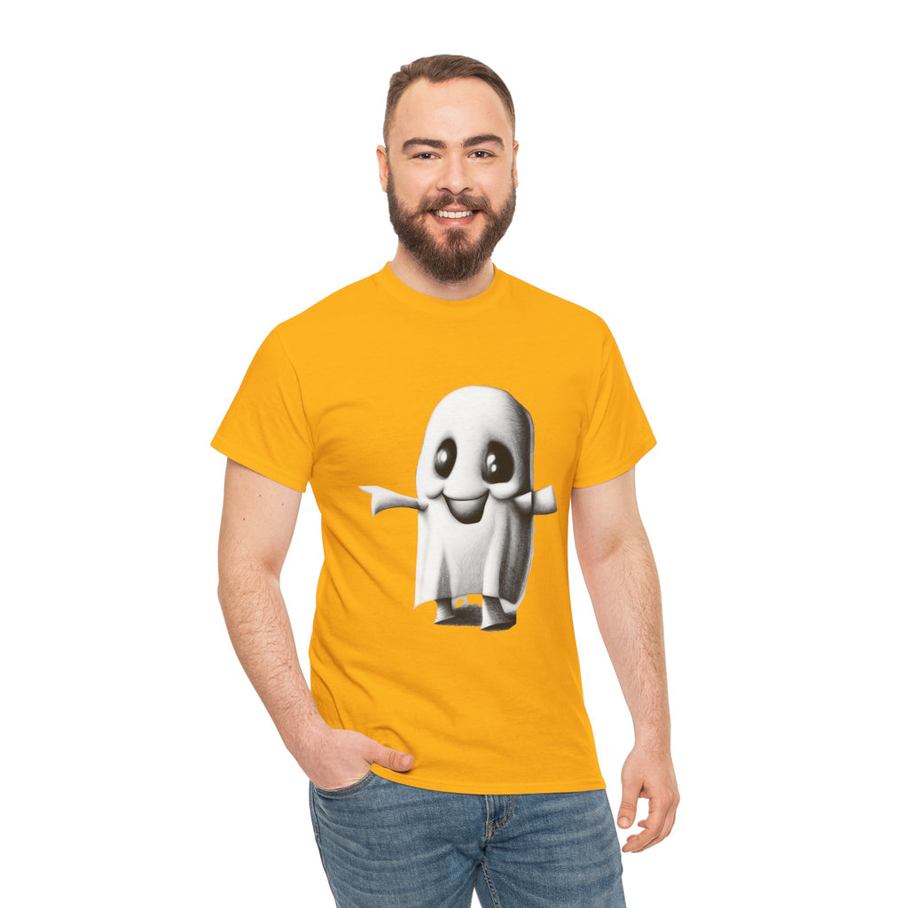 Cute Ghost T-Shirt — Adorable Cartoon Ghost Tee for Halloween & Everyday