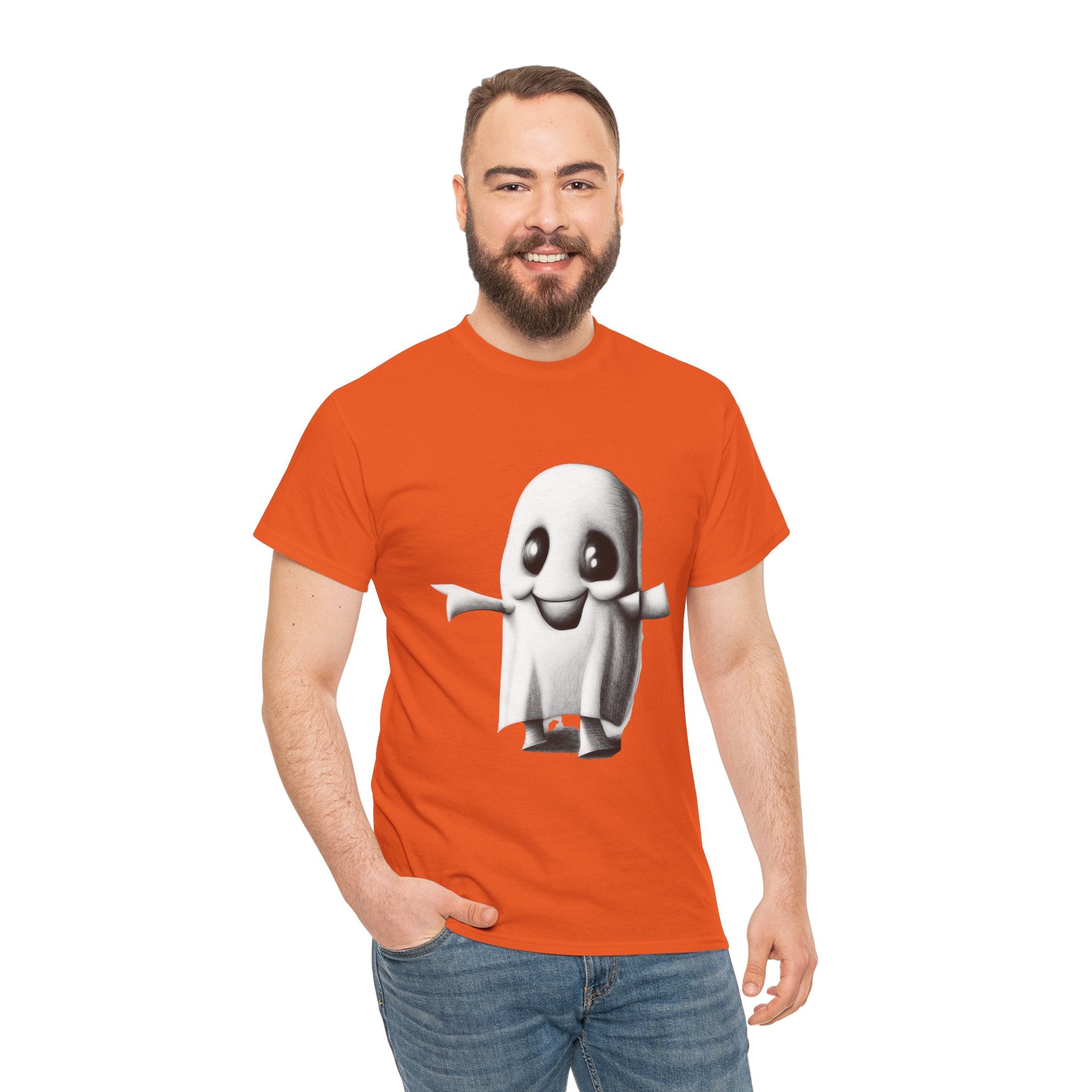 Cute Ghost T-Shirt — Adorable Cartoon Ghost Tee for Halloween & Everyday